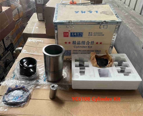 YC6108 พิสตัน Yuchai เครื่องยนต์ อะไหล่ กระบอก Liner พิสตันวงแหวน